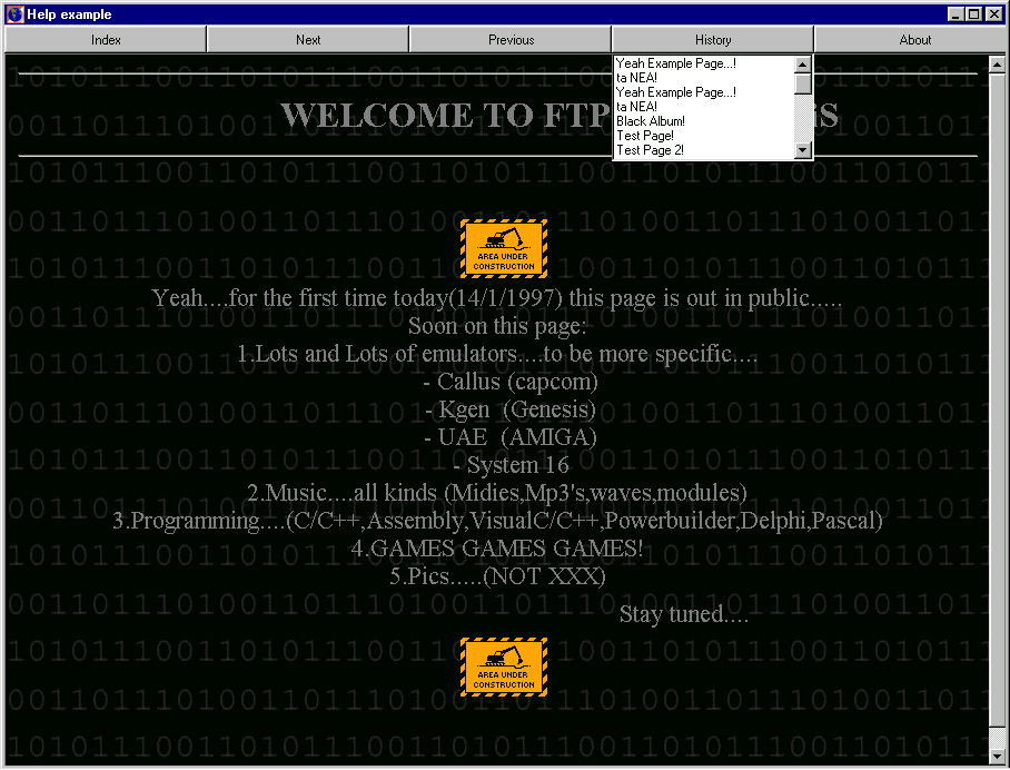 HTML Help window showing a rendered help page