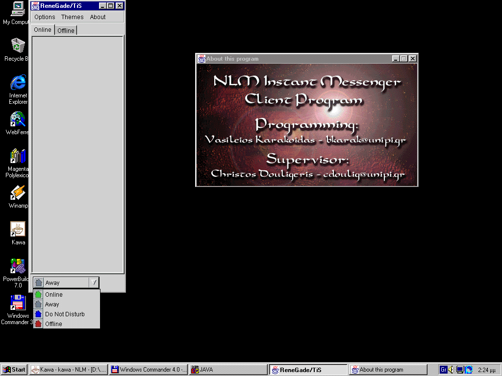 NLM Client — About window